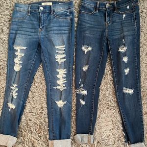 2 Pairs of Woman’s Jeans - Ripped denim